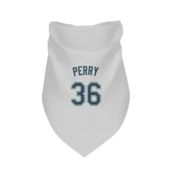 Seattle Mariners Gaylord Perry White Pet Bandana for Dog & Cat