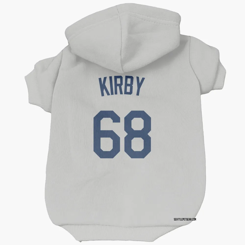 Seattle Mariners George Kirby Gray Pet Hoodie for Dog & Cat