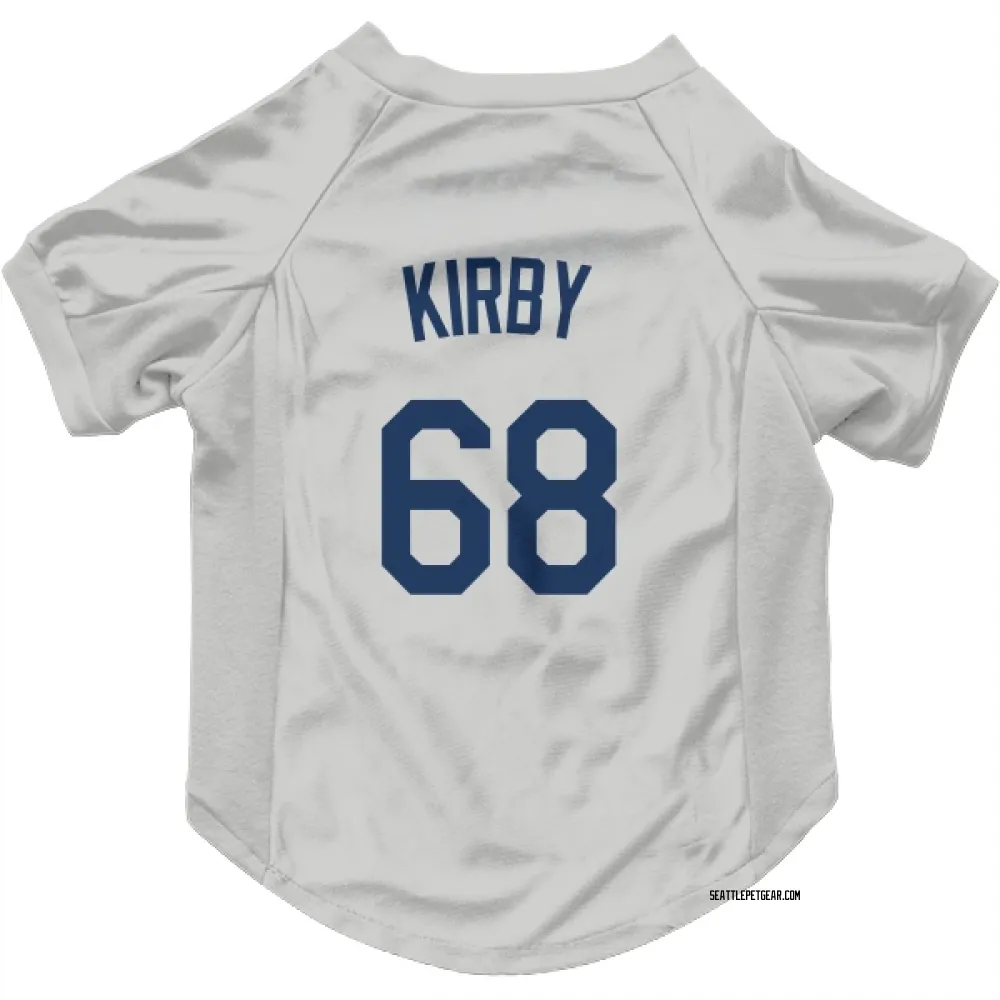 Seattle Mariners George Kirby Gray Pet Jersey for Dog & Cat
