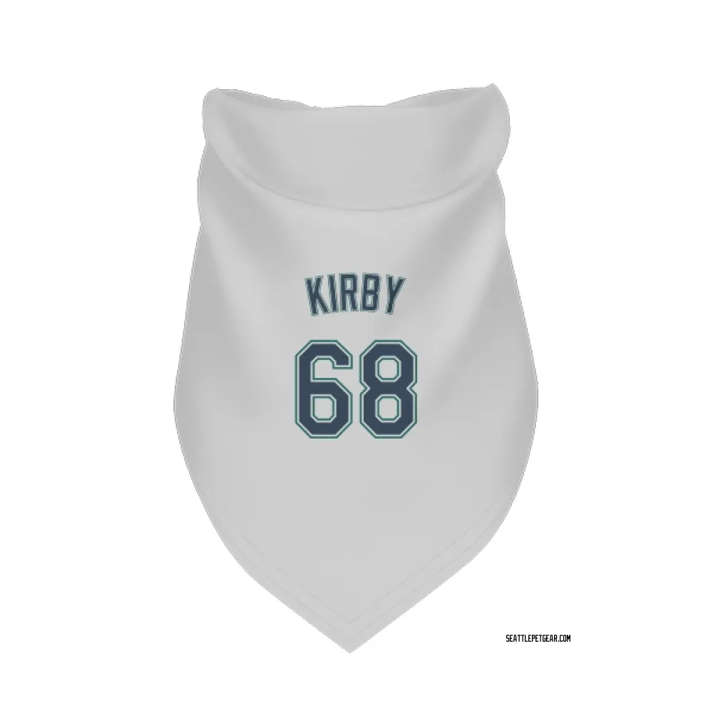 Seattle Mariners George Kirby White Pet Bandana for Dog & Cat