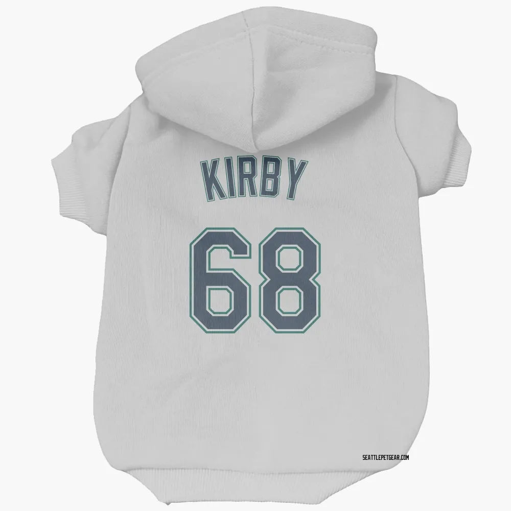 Seattle Mariners George Kirby White Pet Hoodie for Dog & Cat
