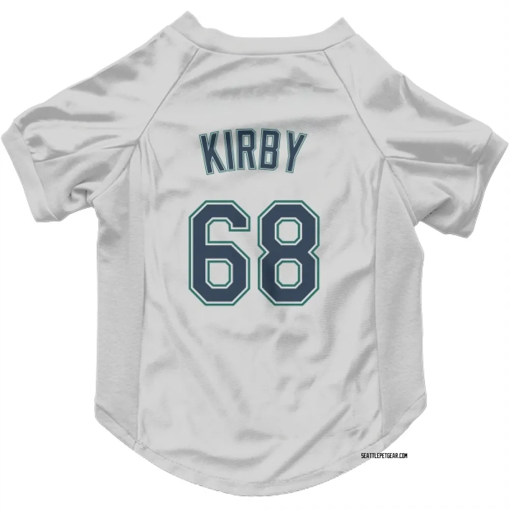 Seattle Mariners George Kirby White Pet Jersey for Dog & Cat