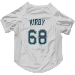 Seattle Mariners George Kirby White Pet Jersey for Dog & Cat