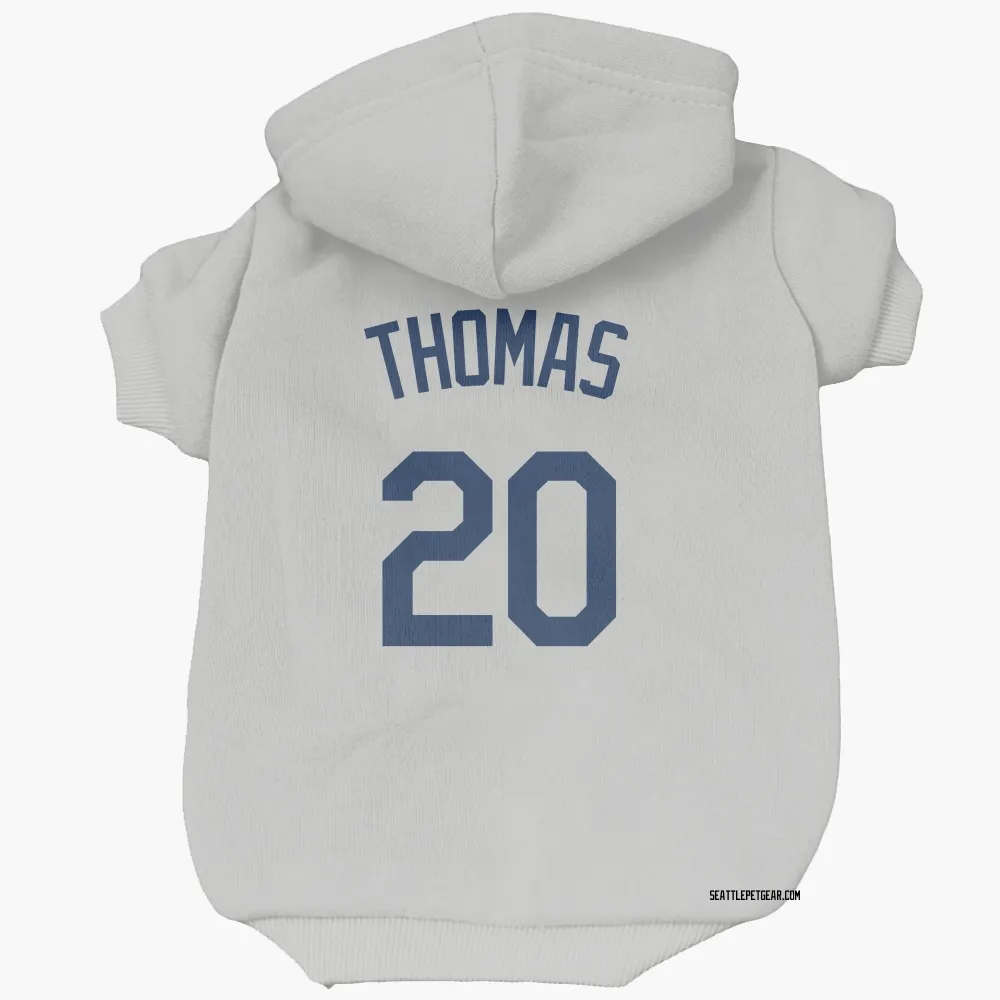 Seattle Mariners Gorman Thomas Gray Pet Hoodie for Dog & Cat