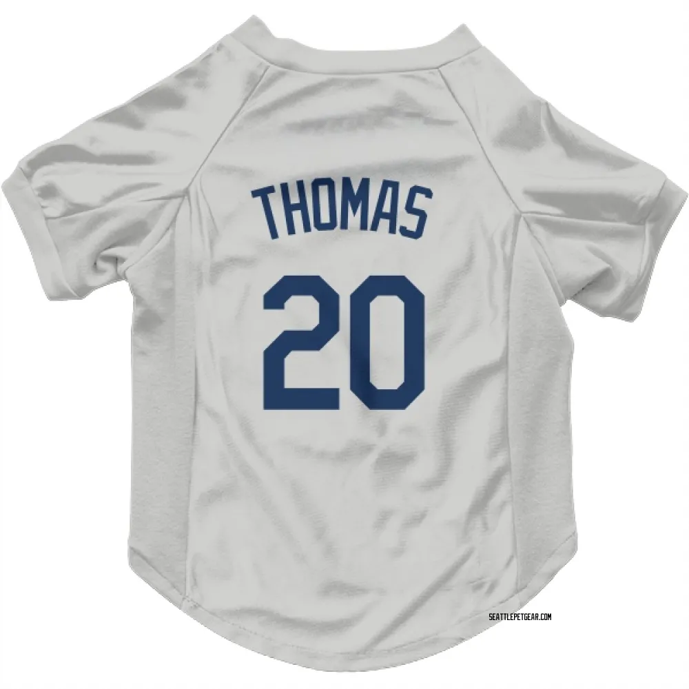 Seattle Mariners Gorman Thomas Gray Pet Jersey for Dog & Cat