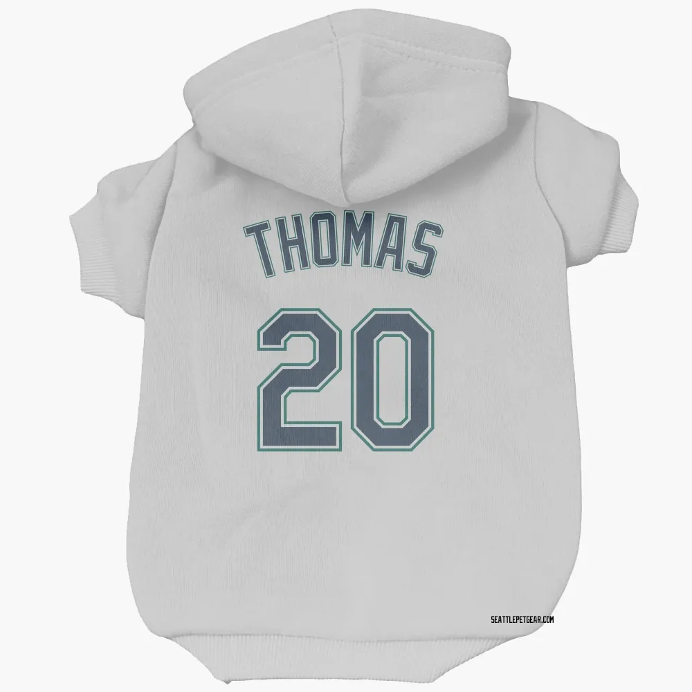 Seattle Mariners Gorman Thomas White Pet Hoodie for Dog & Cat