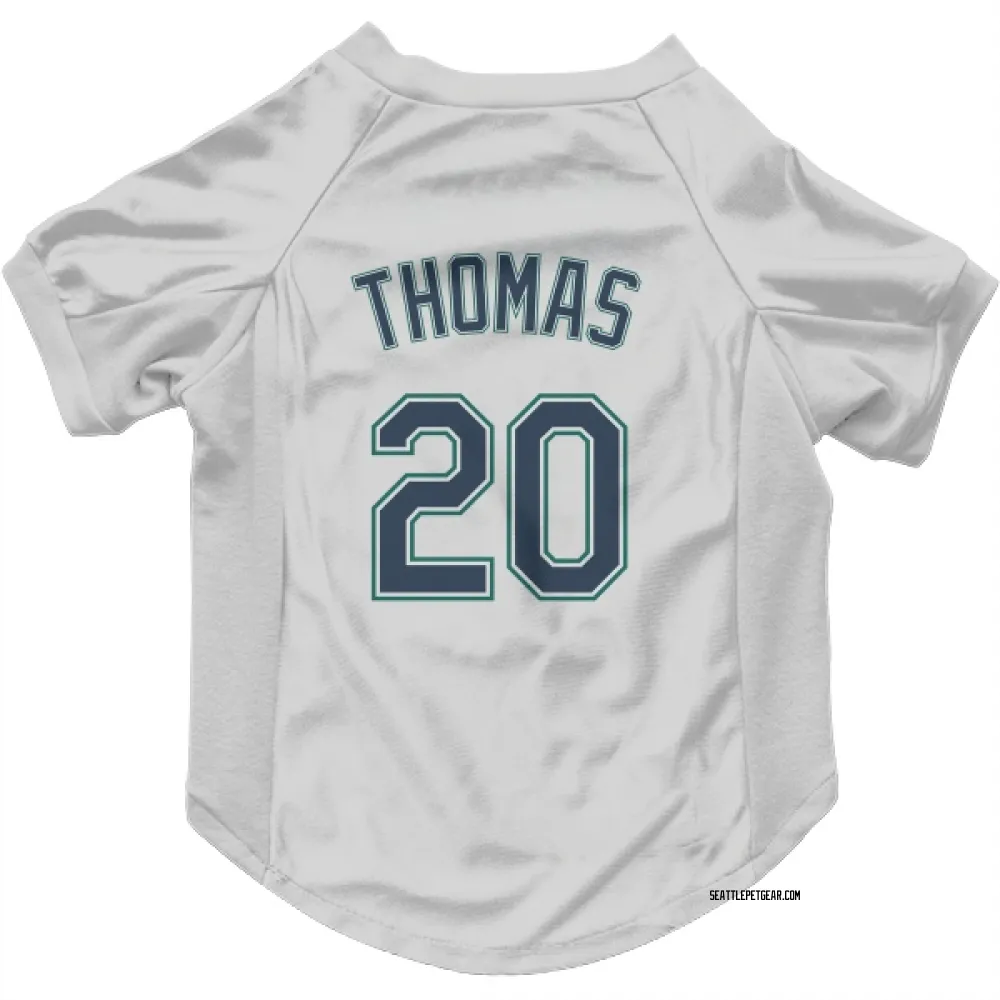 Seattle Mariners Gorman Thomas White Pet Jersey for Dog & Cat