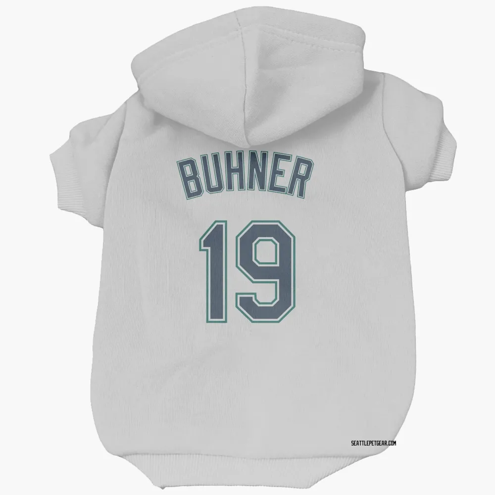 Seattle Mariners Jay Buhner White Pet Hoodie for Dog & Cat