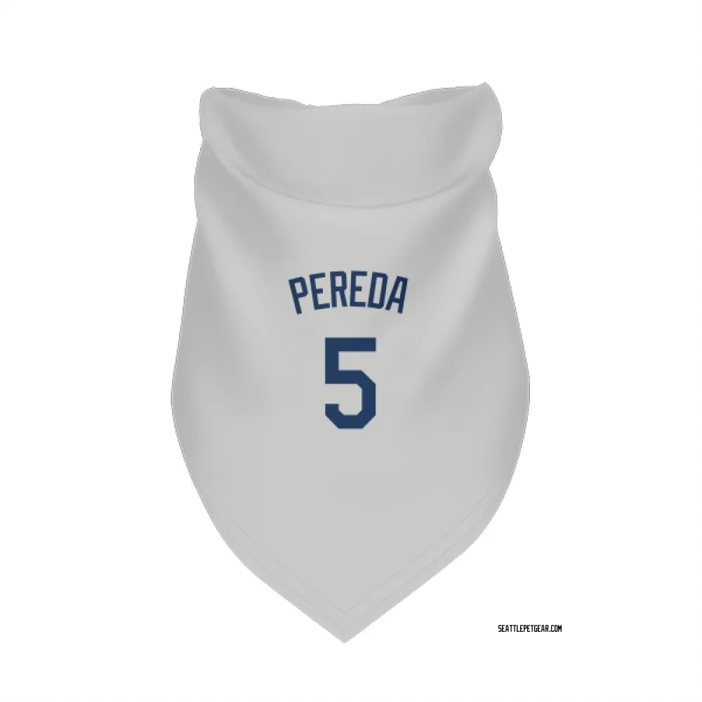 Seattle Mariners Jhonny Pereda Gray Pet Bandana for Dog & Cat