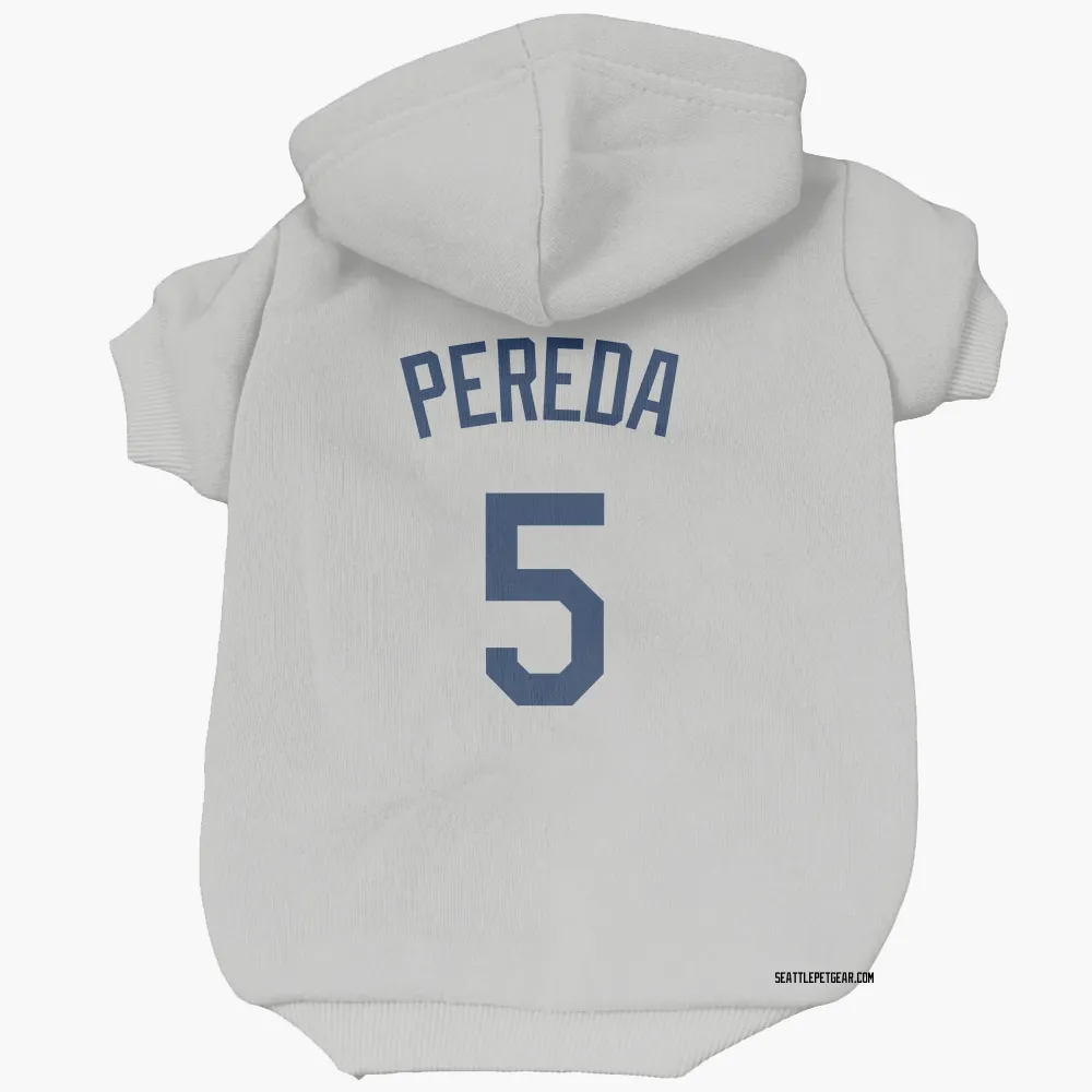 Seattle Mariners Jhonny Pereda Gray Pet Hoodie for Dog & Cat