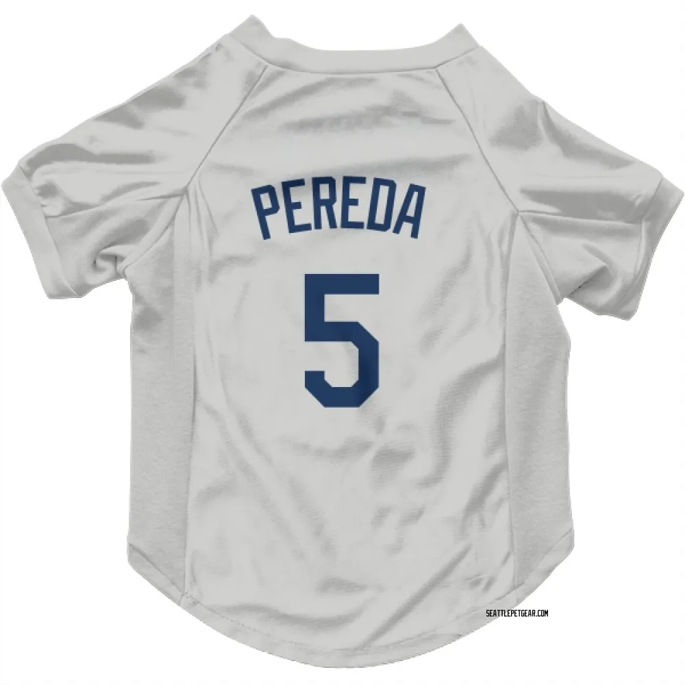 Seattle Mariners Jhonny Pereda Gray Pet Jersey for Dog & Cat