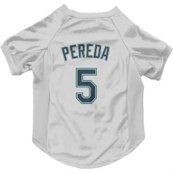 Seattle Mariners Jhonny Pereda White Pet Jersey for Dog & Cat