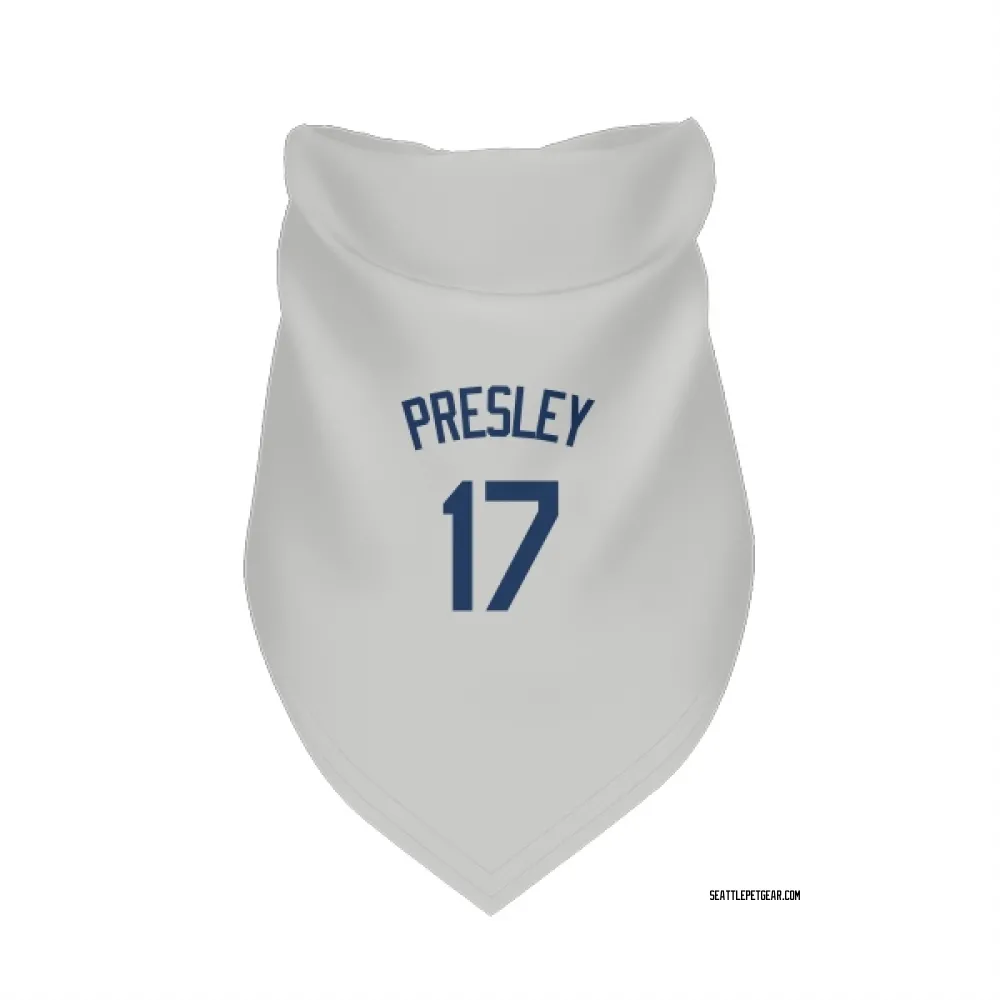 Seattle Mariners Jim Presley Gray Pet Bandana for Dog & Cat