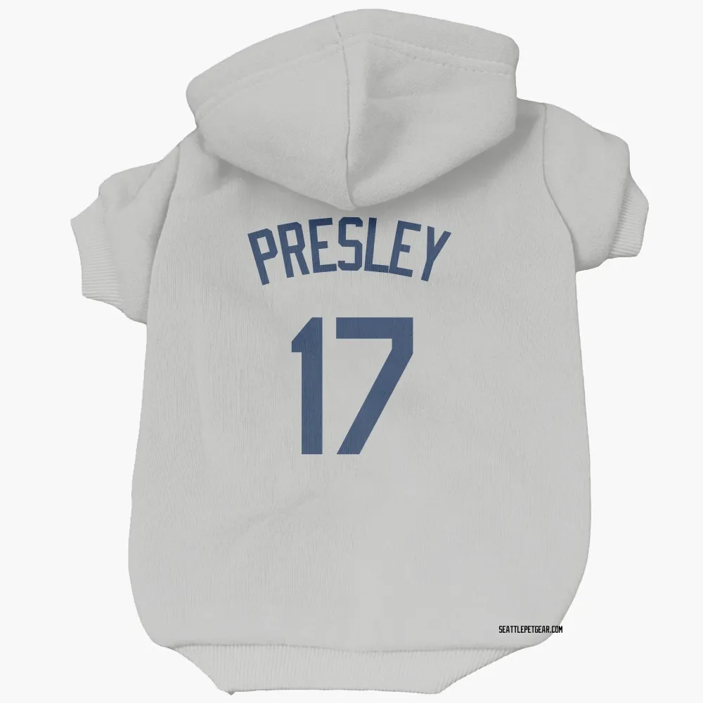 Seattle Mariners Jim Presley Gray Pet Hoodie for Dog & Cat