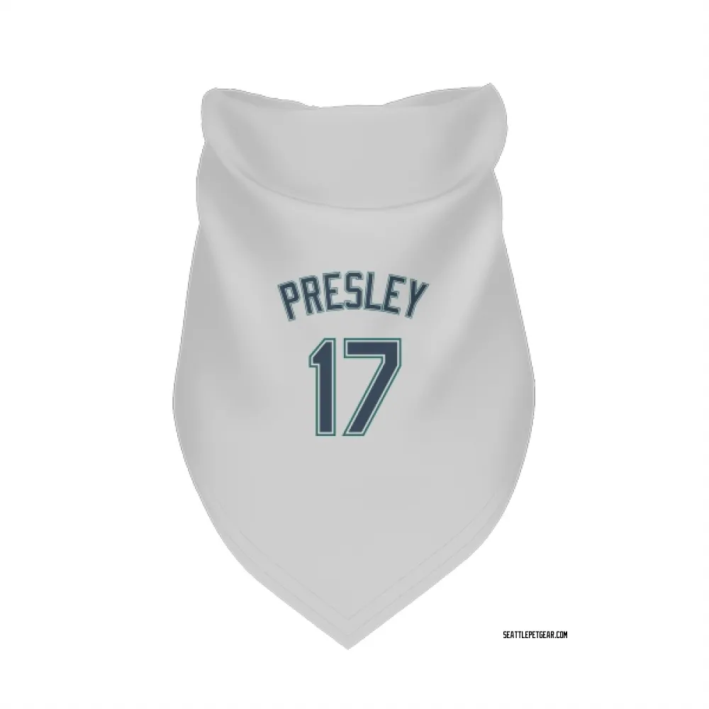 Seattle Mariners Jim Presley White Pet Bandana for Dog & Cat