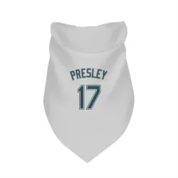 Seattle Mariners Jim Presley White Pet Bandana for Dog & Cat