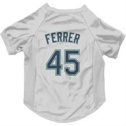 Seattle Mariners Jose Ferrer White Pet Jersey for Dog & Cat