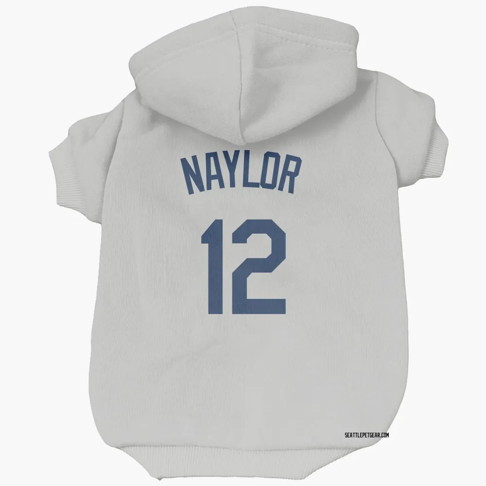 Seattle Mariners Josh Naylor Gray Pet Hoodie for Dog & Cat