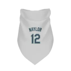 Seattle Mariners Josh Naylor White Pet Bandana for Dog & Cat
