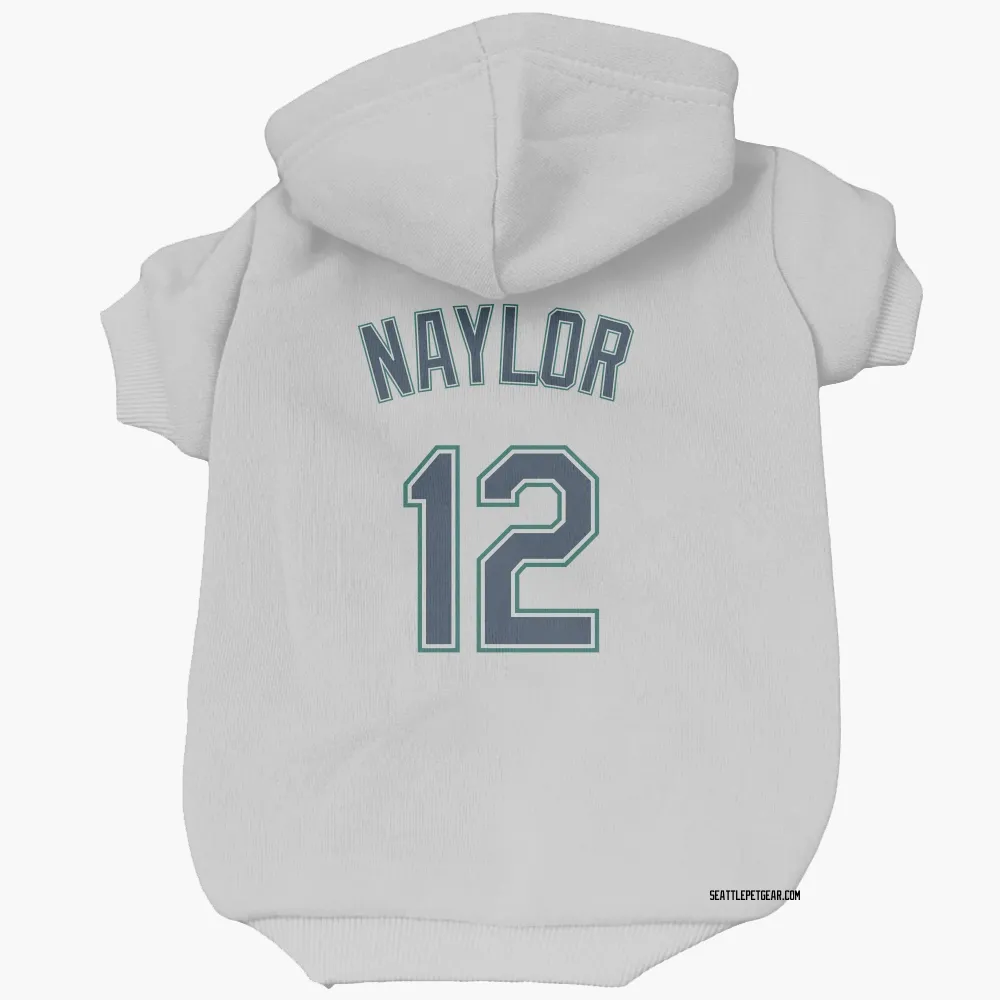 Seattle Mariners Josh Naylor White Pet Hoodie for Dog & Cat