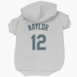 Seattle Mariners Josh Naylor White Pet Hoodie for Dog & Cat