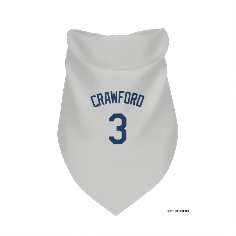 Seattle Mariners J.P. Crawford Gray Pet Bandana for Dog & Cat