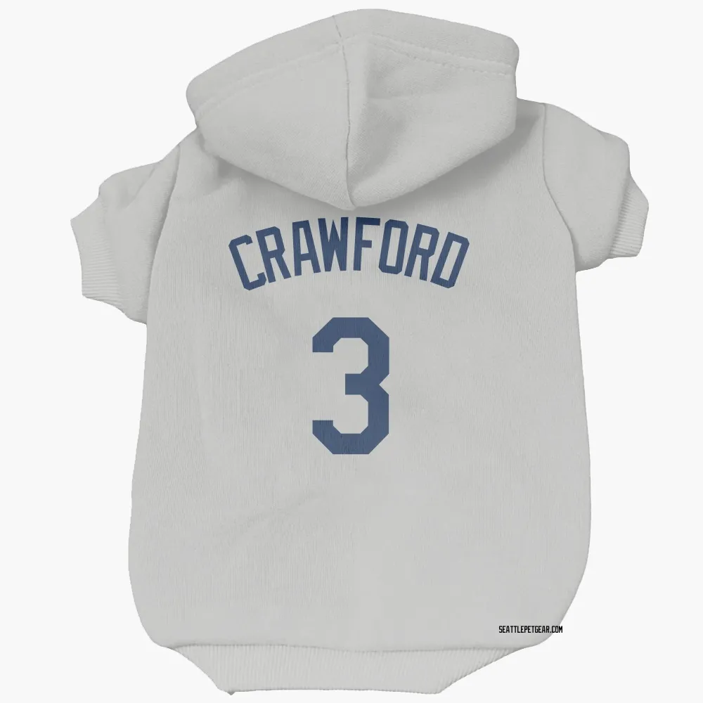 Seattle Mariners J.P. Crawford Gray Pet Hoodie for Dog & Cat