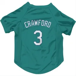 Seattle Mariners J.P. Crawford Green Pet Jersey for Dog & Cat