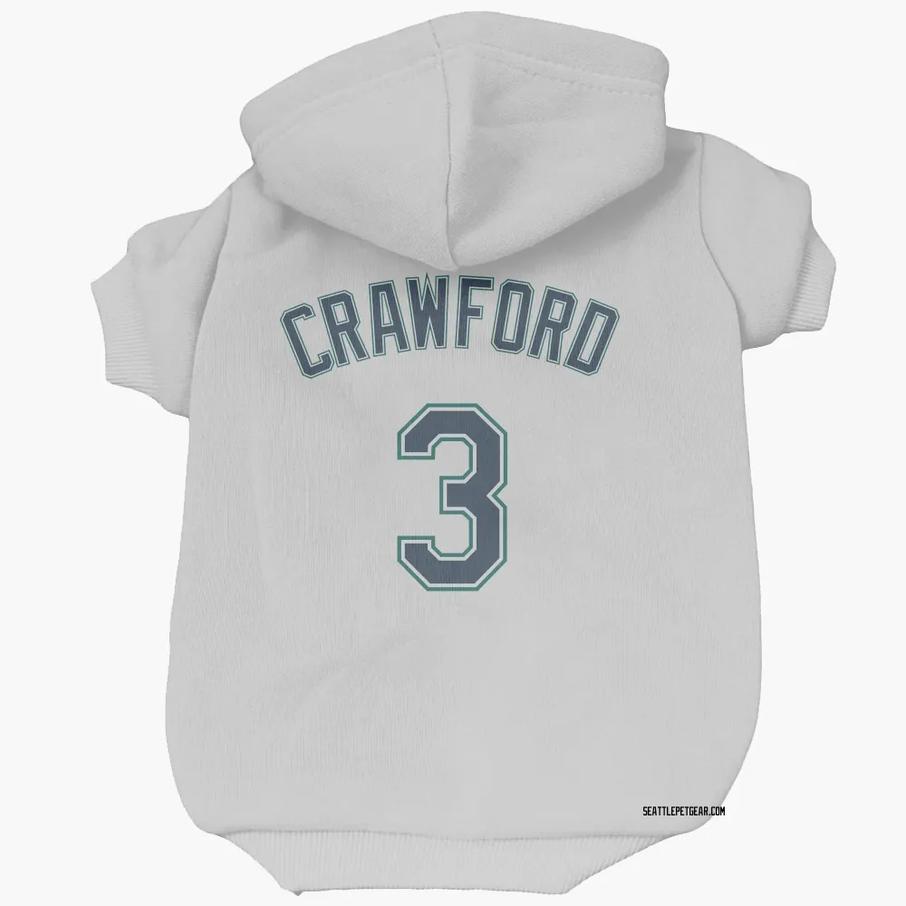 Seattle Mariners J.P. Crawford White Pet Hoodie for Dog & Cat