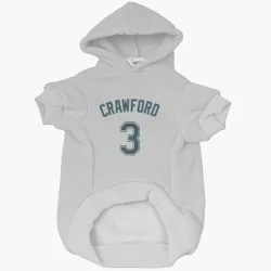 Seattle Mariners J.P. Crawford White Pet Hoodie for Dog & Cat