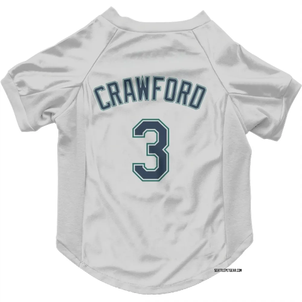 Seattle Mariners J.P. Crawford White Pet Jersey for Dog & Cat