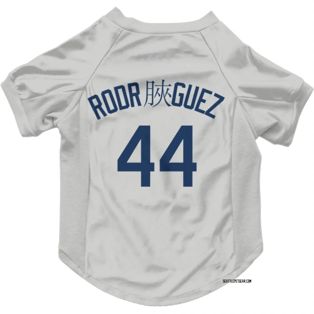 Seattle Mariners Julio Rodriguez Gray Pet Jersey for Dog & Cat