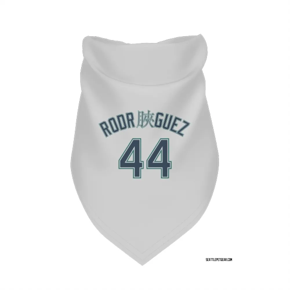 Seattle Mariners Julio Rodriguez White Pet Bandana for Dog & Cat