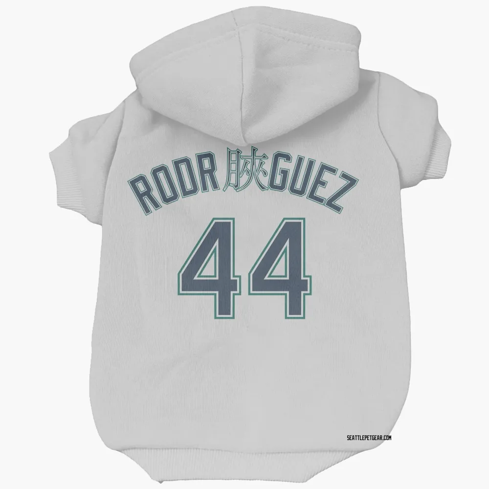 Seattle Mariners Julio Rodriguez White Pet Hoodie for Dog & Cat