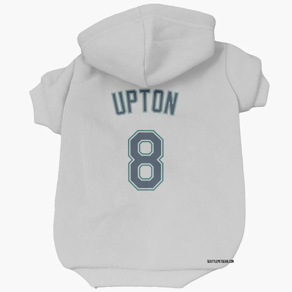 Seattle Mariners Justin Upton White Pet Hoodie for Dog & Cat