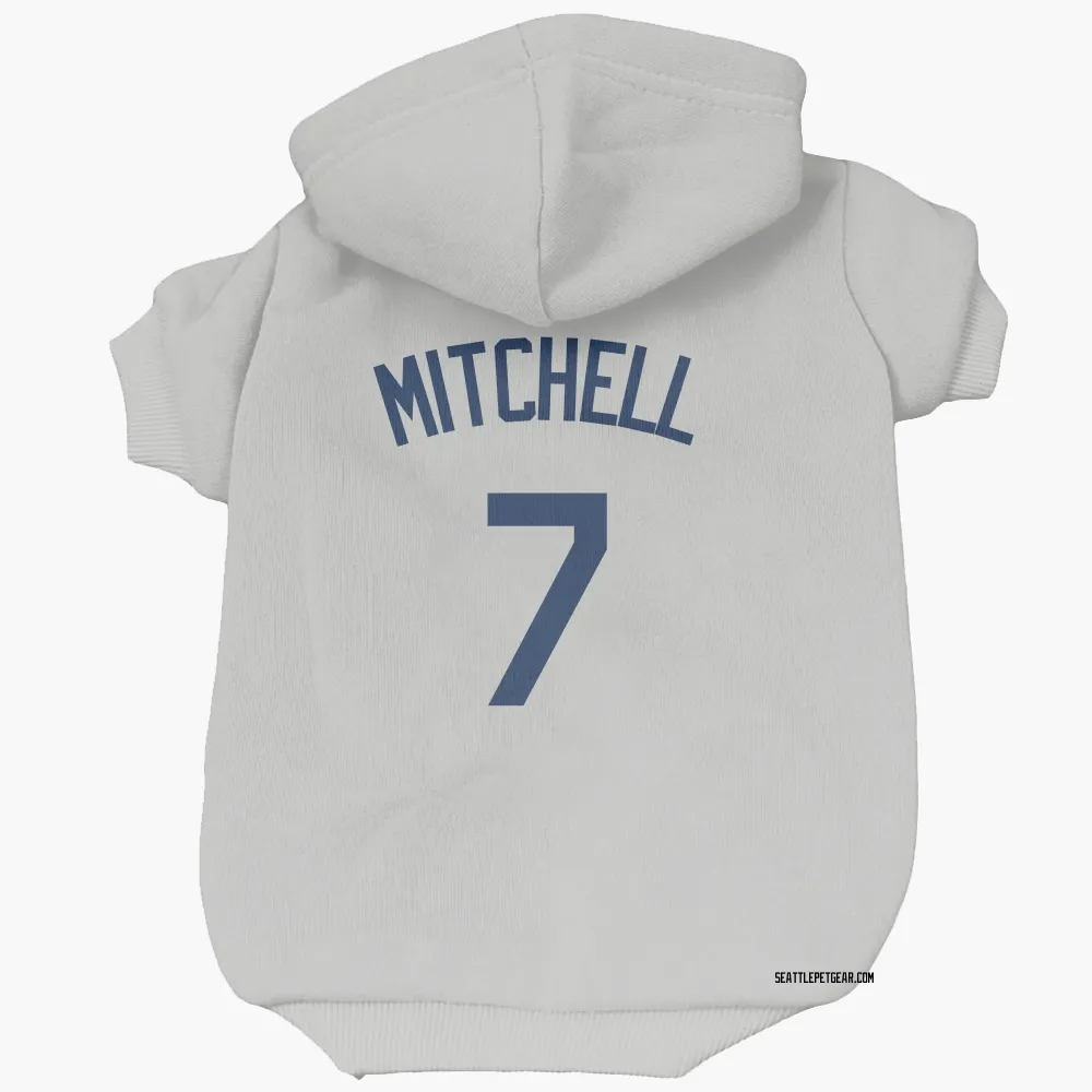 Seattle Mariners Kevin Mitchell Gray Pet Hoodie for Dog & Cat