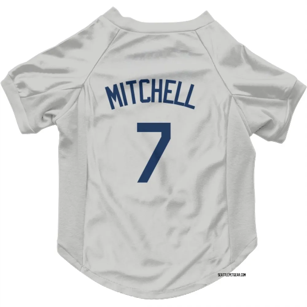 Seattle Mariners Kevin Mitchell Gray Pet Jersey for Dog & Cat