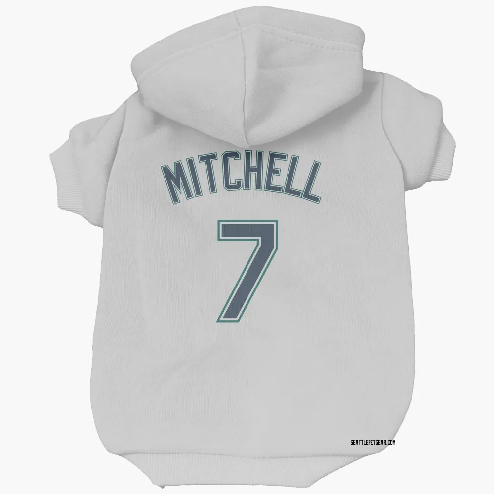 Seattle Mariners Kevin Mitchell White Pet Hoodie for Dog & Cat