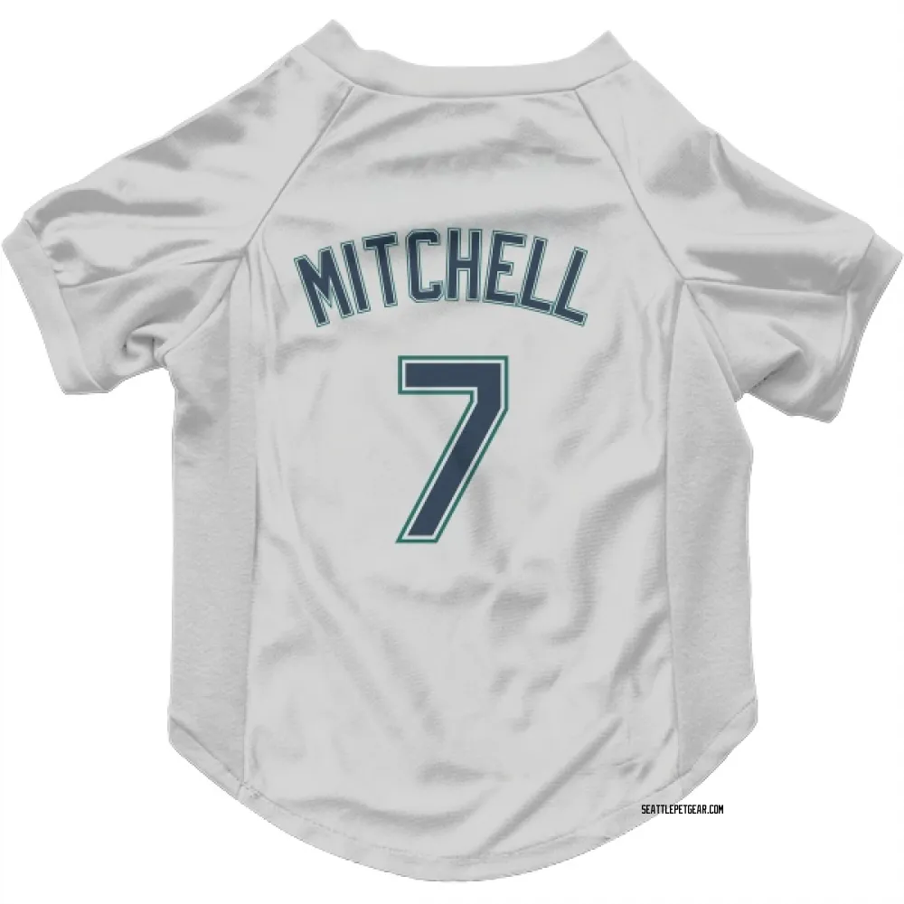 Seattle Mariners Kevin Mitchell White Pet Jersey for Dog & Cat