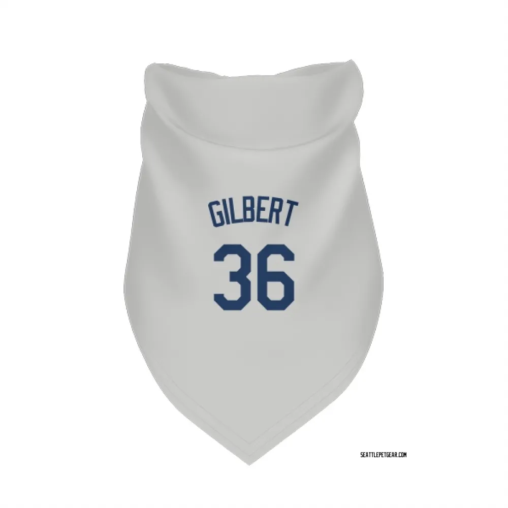 Seattle Mariners Logan Gilbert Gray Pet Bandana for Dog & Cat