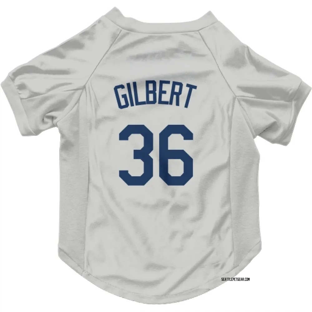 Seattle Mariners Logan Gilbert Gray Pet Jersey for Dog & Cat