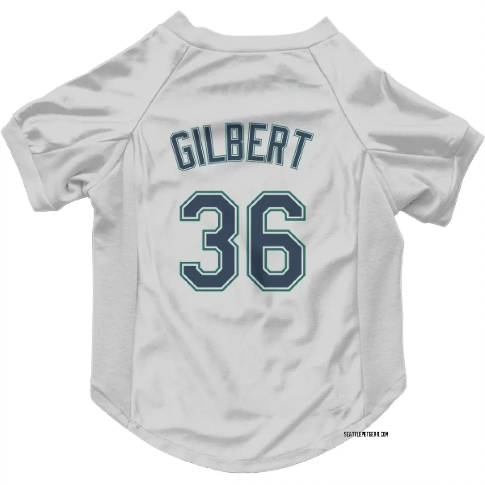 Seattle Mariners Logan Gilbert White Pet Jersey for Dog & Cat