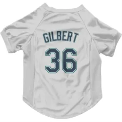 Seattle Mariners Logan Gilbert White Pet Jersey for Dog & Cat