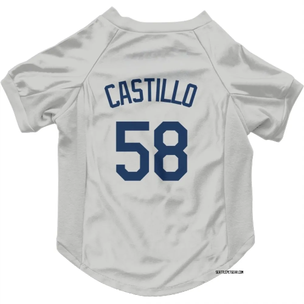 Seattle Mariners Luis Castillo Gray Pet Jersey for Dog & Cat