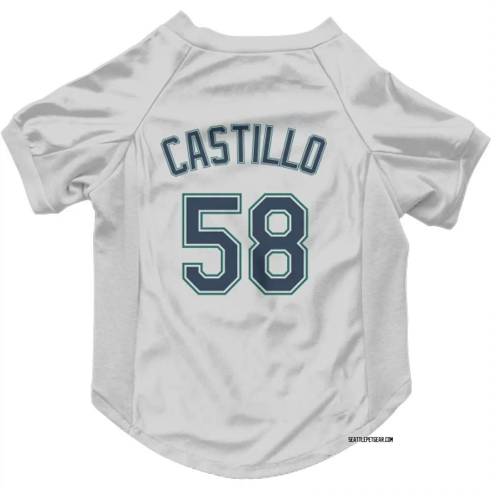 Seattle Mariners Luis Castillo White Pet Jersey for Dog & Cat