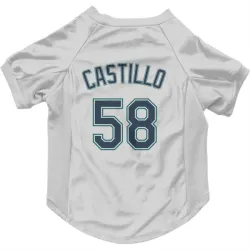 Seattle Mariners Luis Castillo White Pet Jersey for Dog & Cat
