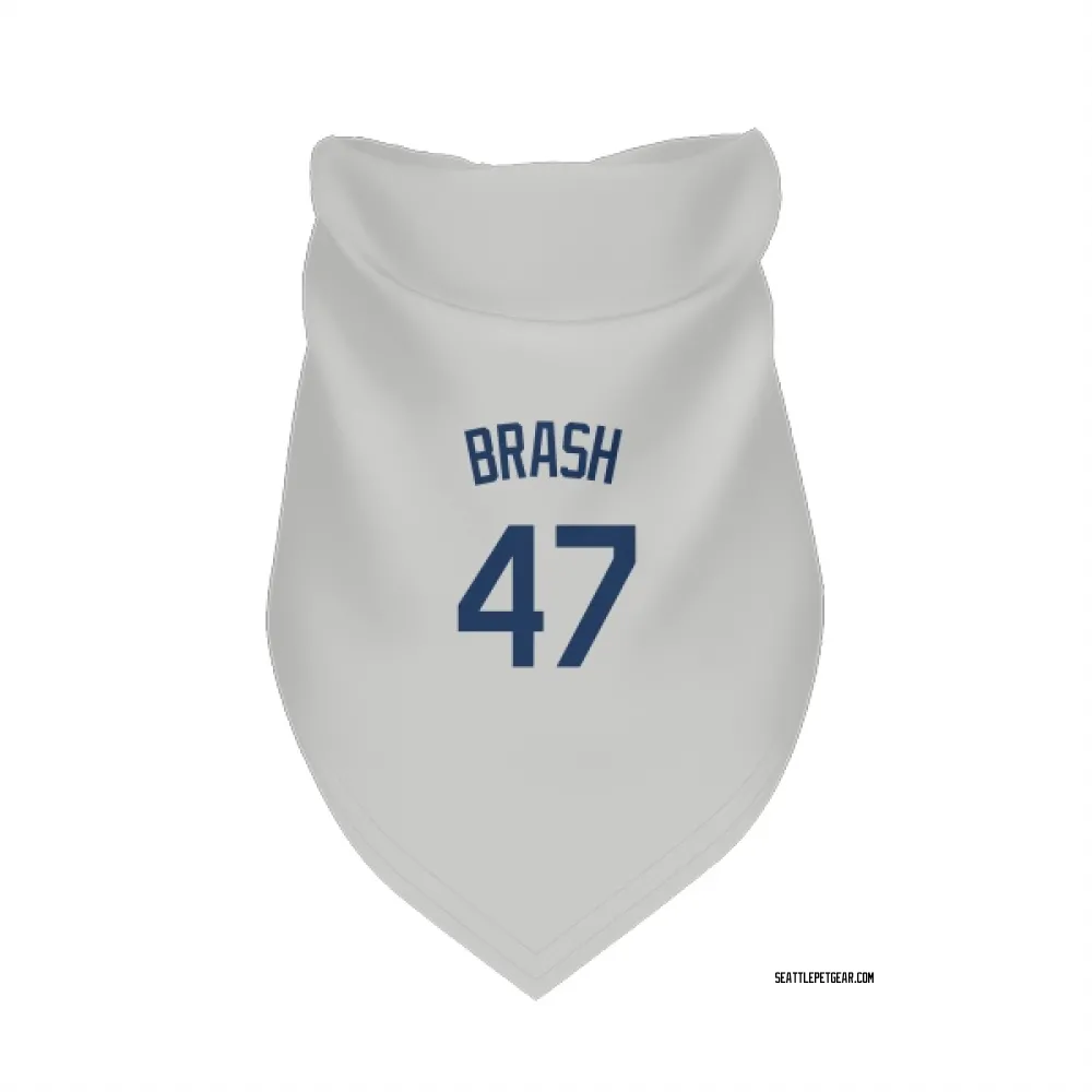 Seattle Mariners Matt Brash Gray Pet Bandana for Dog & Cat