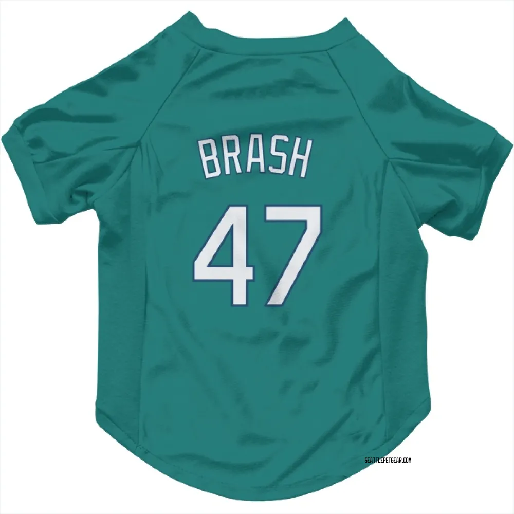 Seattle Mariners Matt Brash Green Pet Jersey for Dog & Cat