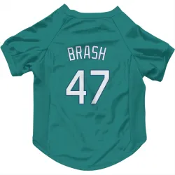 Seattle Mariners Matt Brash Green Pet Jersey for Dog & Cat