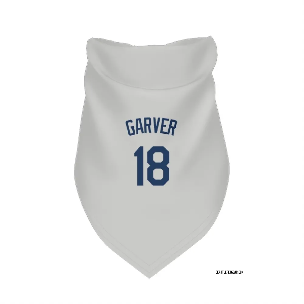 Seattle Mariners Mitch Garver Gray Pet Bandana for Dog & Cat